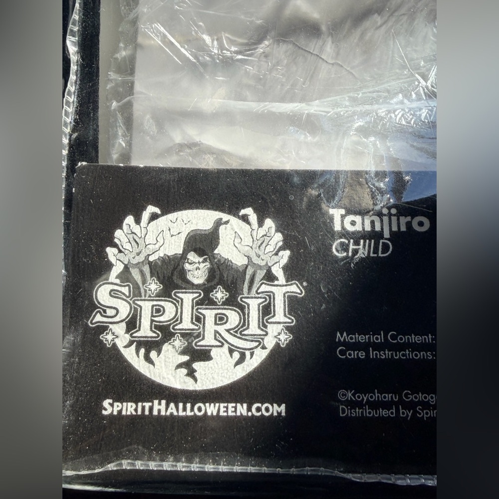 NWT Spirit Tanjiro Kids Costume - Green and Black Youth Size XL 14-16 - Picture 7 of 8